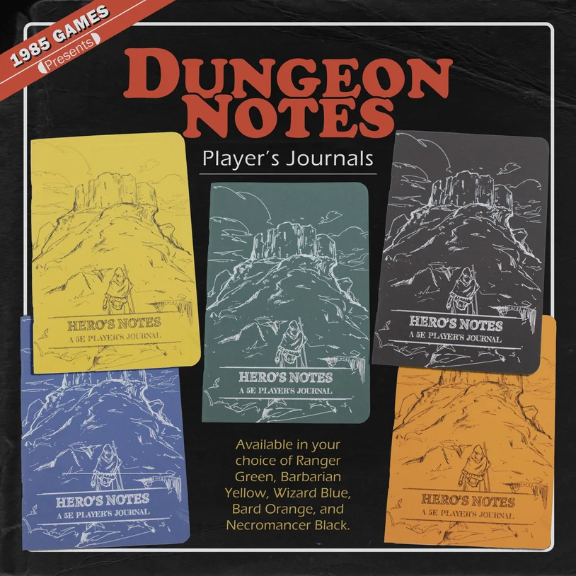 1985 Games: Dungeon Notes D&D 5E Players Journals 3 Pack - Orange - Image 2