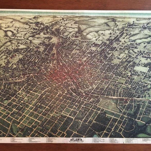 25th Century Games: 1892 Bird's Eye Map of Atlanta - 500 Piece Puzzle - Image 3
