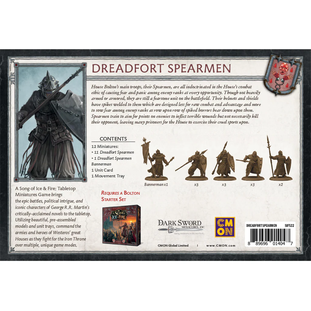 A Song of Ice & Fire: Miniatures Game - Dreadfort Spearmen - Image 2
