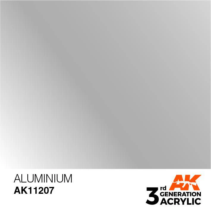 AK Interactive: 3G Acrylic Paint - Aluminium (17ml) - Image 2
