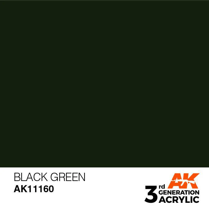 AK Interactive: 3G Acrylic Paint - Black Green (17ml) - Image 2