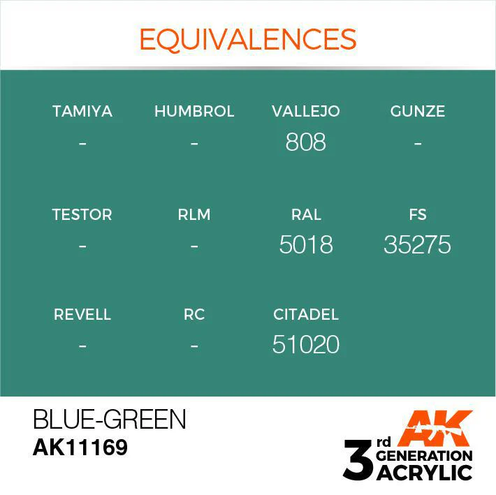 AK Interactive: 3G Acrylic Paint - Blue Green (17ml) - Image 3