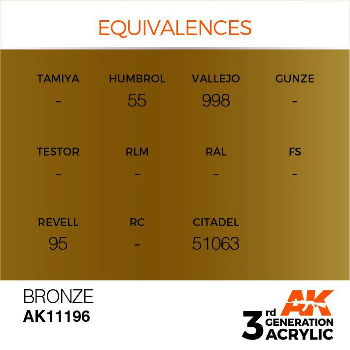 AK Interactive: 3G Acrylic Paint - Bronze (17ml) - Image 3