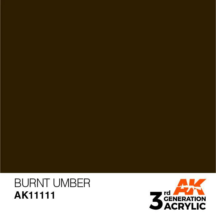 AK Interactive: 3G Acrylic Paint - Burnt Umber (17ml) - Image 2