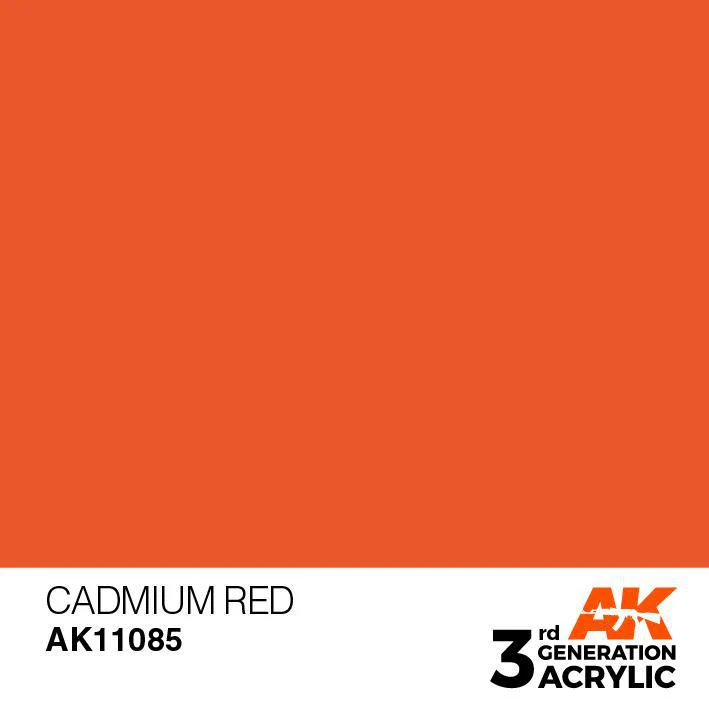 AK Interactive: 3G Acrylic Paint - Cadmiun Red (17ml) - Image 2