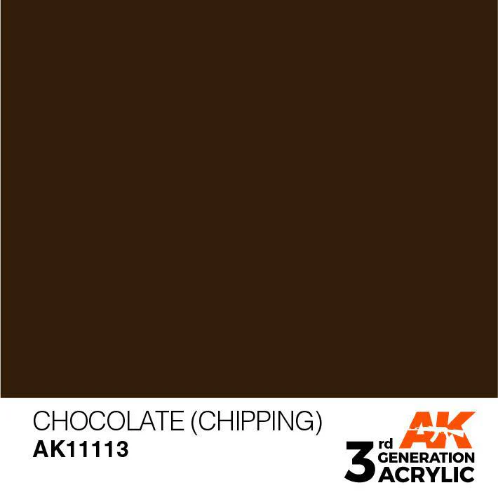 AK Interactive: 3G Acrylic Paint - Chocolate (Chipping) (17ml) - Image 2