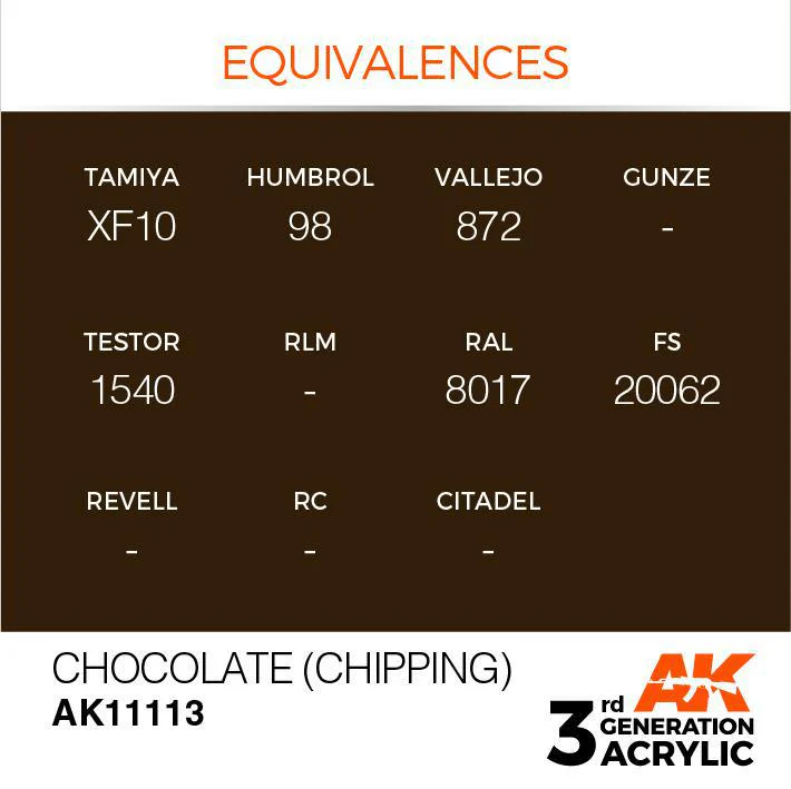 AK Interactive: 3G Acrylic Paint - Chocolate (Chipping) (17ml) - Image 3