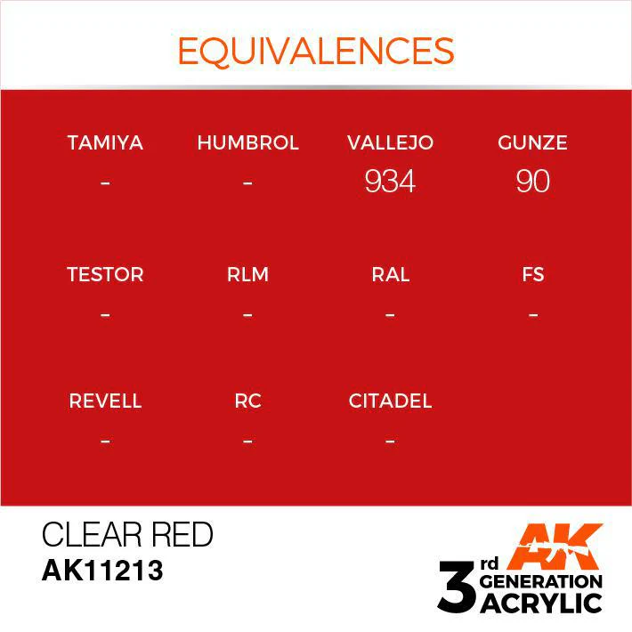 AK Interactive: 3G Acrylic Paint - Clear Red (17ml) - Image 3