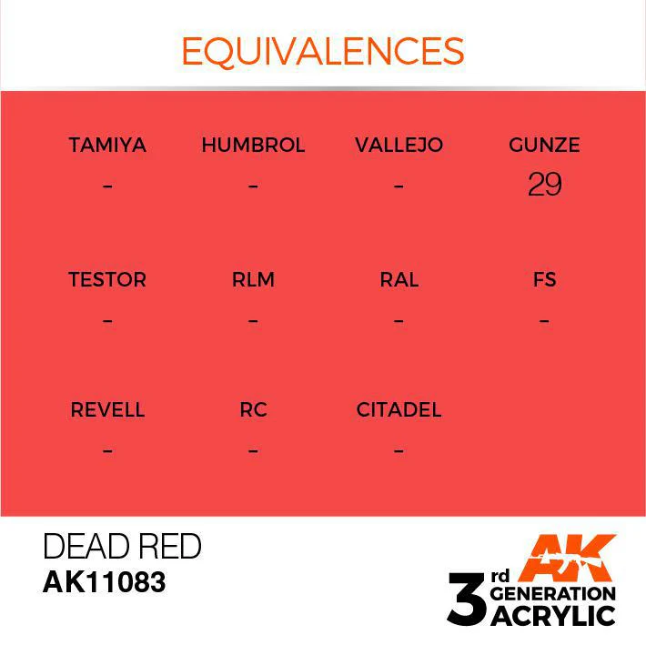 AK Interactive: 3G Acrylic Paint - Dead Red (17ml) - Image 3