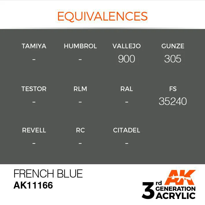 AK Interactive: 3G Acrylic Paint - French Blue (17ml) - Image 3