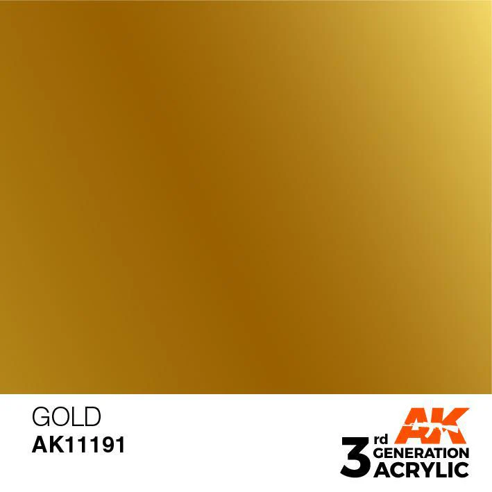 AK Interactive: 3G Acrylic Paint - Gold (17ml) - Image 2