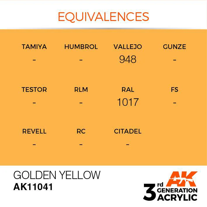 AK Interactive: 3G Acrylic Paint - Golden Yellow (17ml) - Image 3