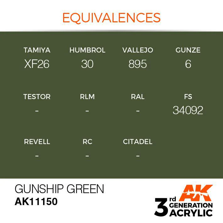 AK Interactive: 3G Acrylic Paint - Gunship Green (17ml) - Image 3