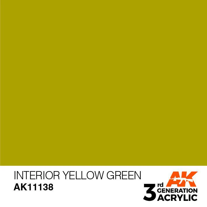AK Interactive: 3G Acrylic Paint - Interior Yellow Green (17ml) - Image 2