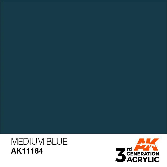 AK Interactive: 3G Acrylic Paint - Medium Blue (17ml) - Image 2