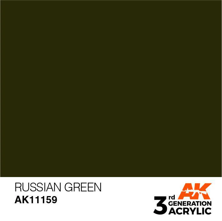 AK Interactive: 3G Acrylic Paint - Russian Green (17ml) - Image 2