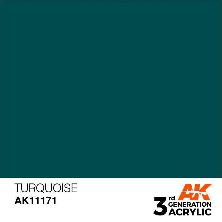 AK Interactive: 3G Acrylic Paint - Turquoise (17ml) - Image 2