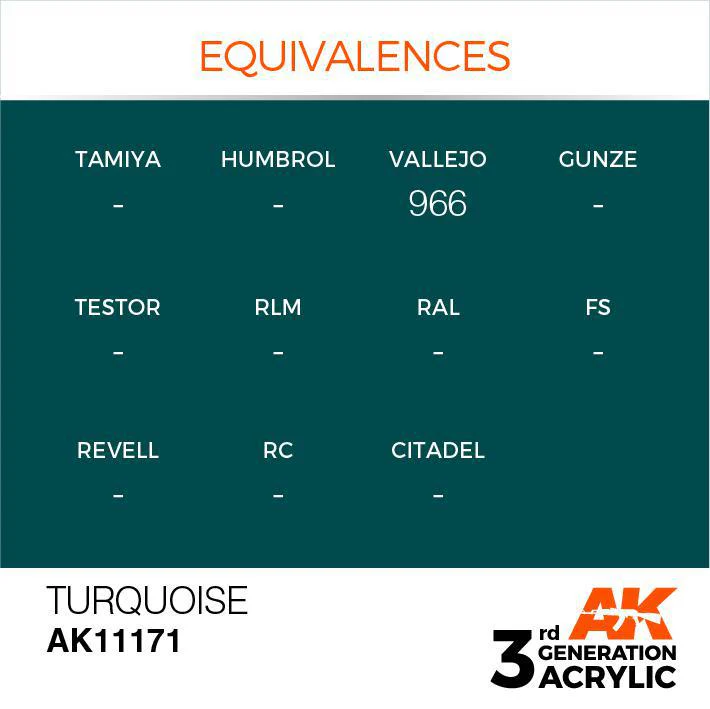 AK Interactive: 3G Acrylic Paint - Turquoise (17ml) - Image 3