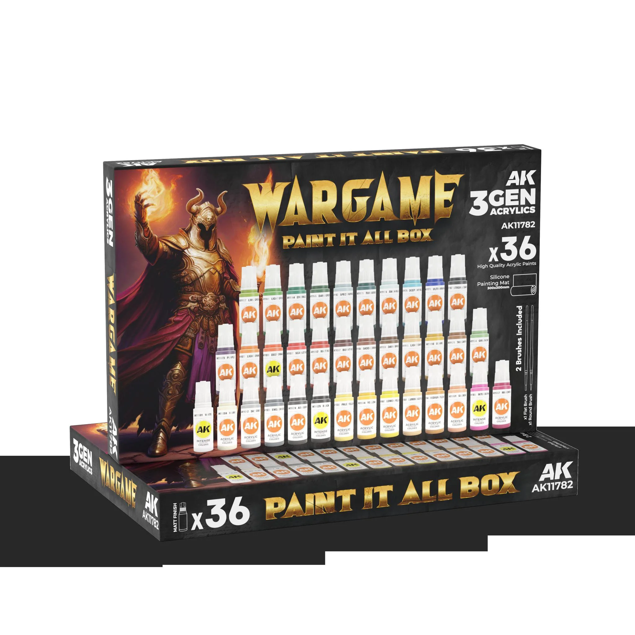 AK Interactive: 3GEN - Wargame Paint it All Box (18ml) (36ct)
