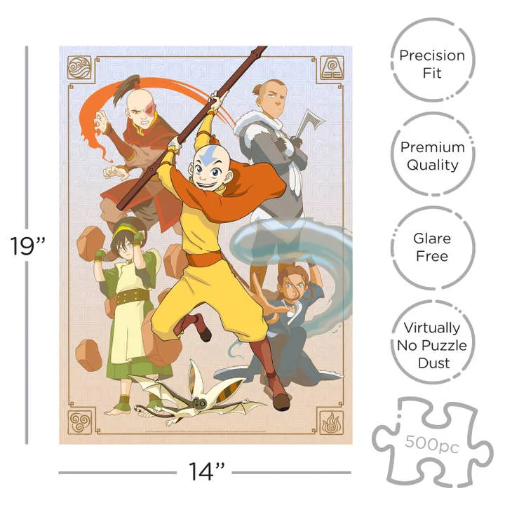 Aquarius: Avatar- The Last Airbender Cast - 500 Piece Puzzle - Image 2