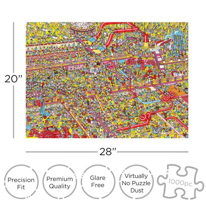 Aquarius: Where's Waldo - Cake Factory - 1000 Piece Puzzle - Image 2