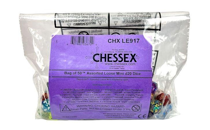 Bag of 50 Assorted Loose Mini Polyhedral d20s - Image 2