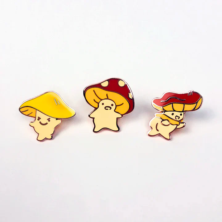 Bandage Brigade: Dance of Mushroom Pin (Polka Dot)