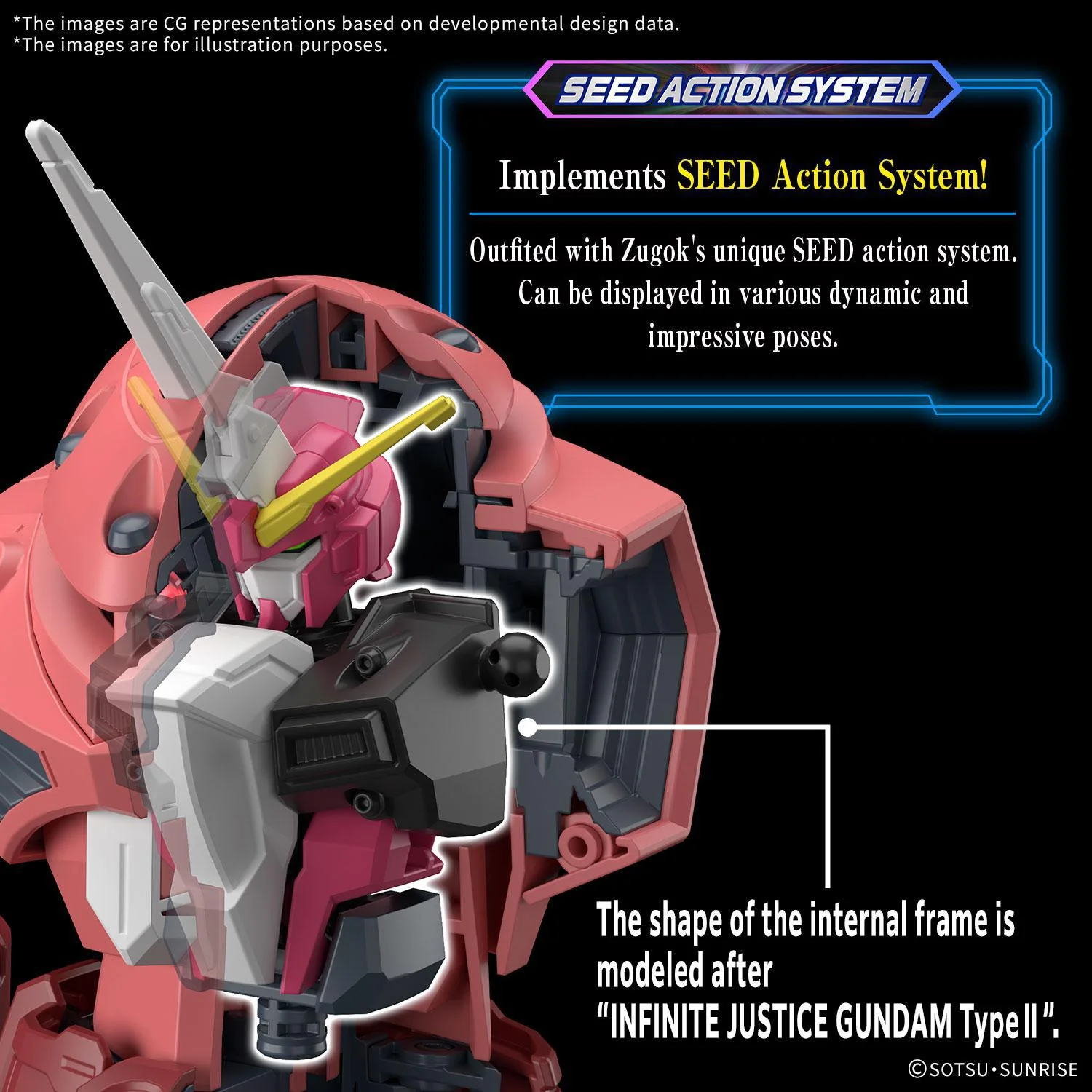Bandai Gundam Model Kit: HGCE (High Grade Cosmic Era) 1/144 - "Mobile Suit Gundam SEED Freedom" - Z'Gok ZGMF-MM07 - Image 4