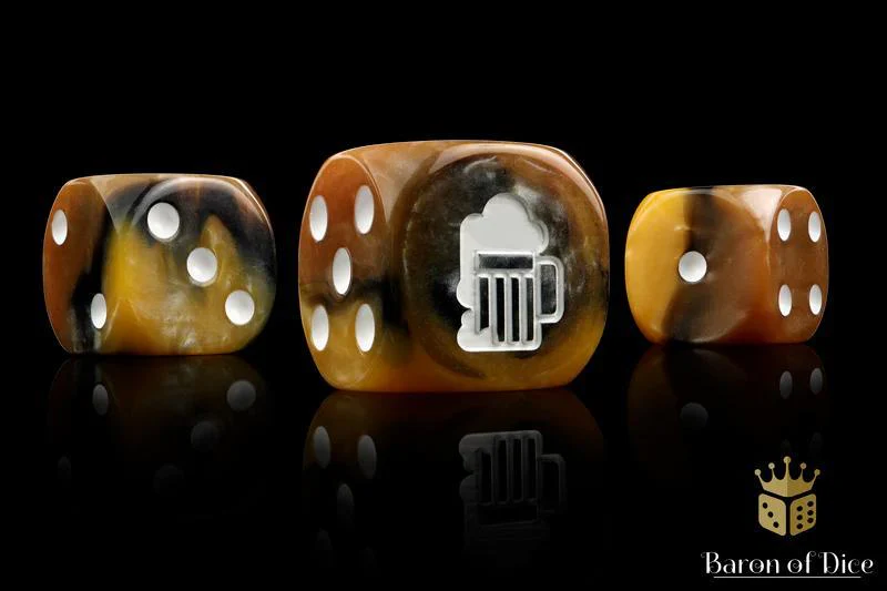 Baron of Dice: Beer Mug Dice - Round Corner (25)