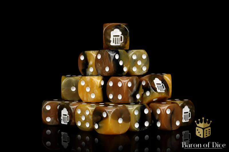 Baron of Dice: Beer Mug Dice - Round Corner (25) - Image 3