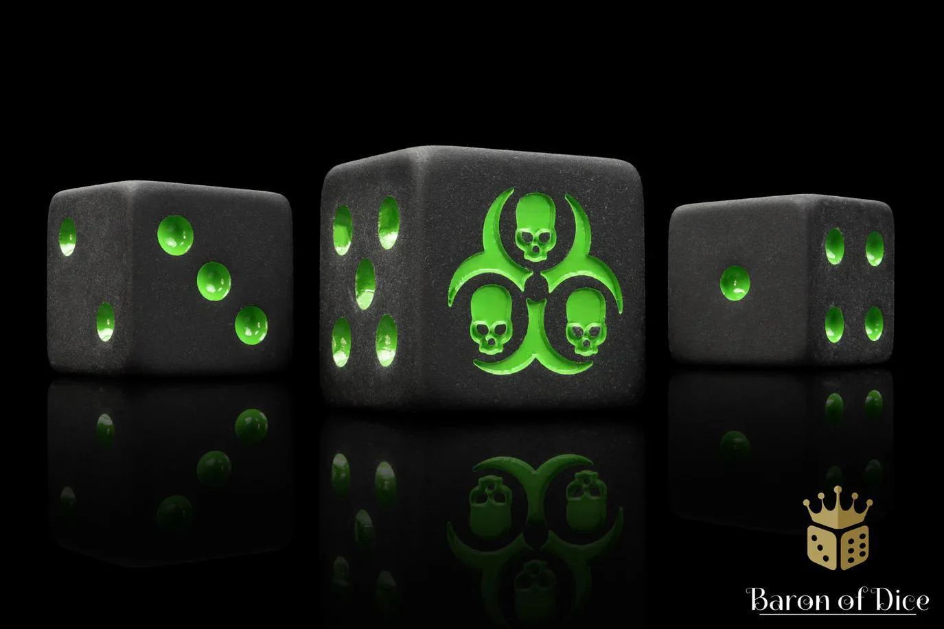 Baron of Dice: Black Plague Dice - Round Corner (25)