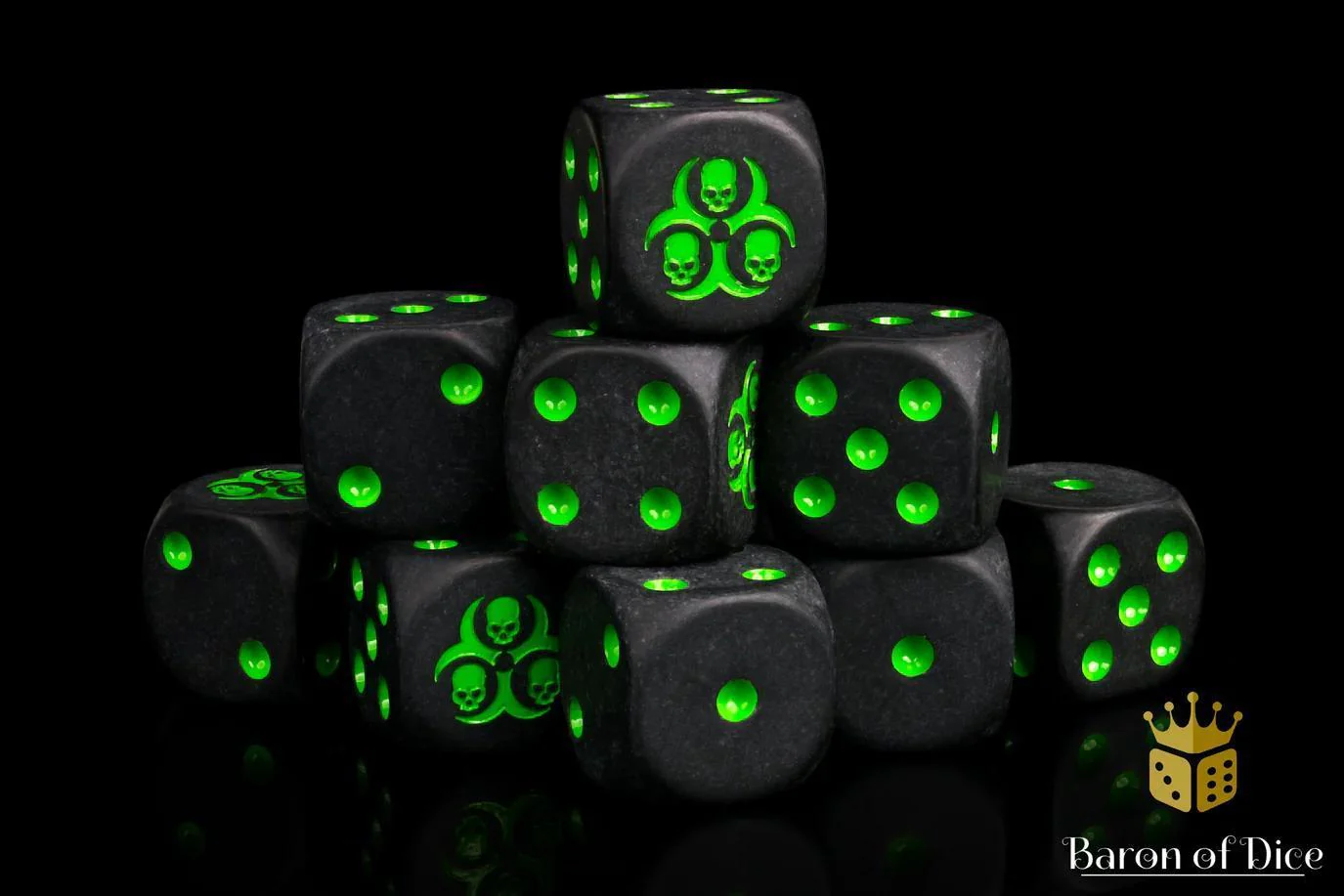 Baron of Dice: Black Plague Dice - Round Corner (25) - Image 2