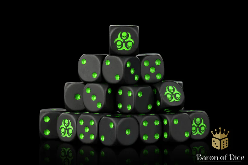 Baron of Dice: Black Plague Dice - Round Corner (25) - Image 3
