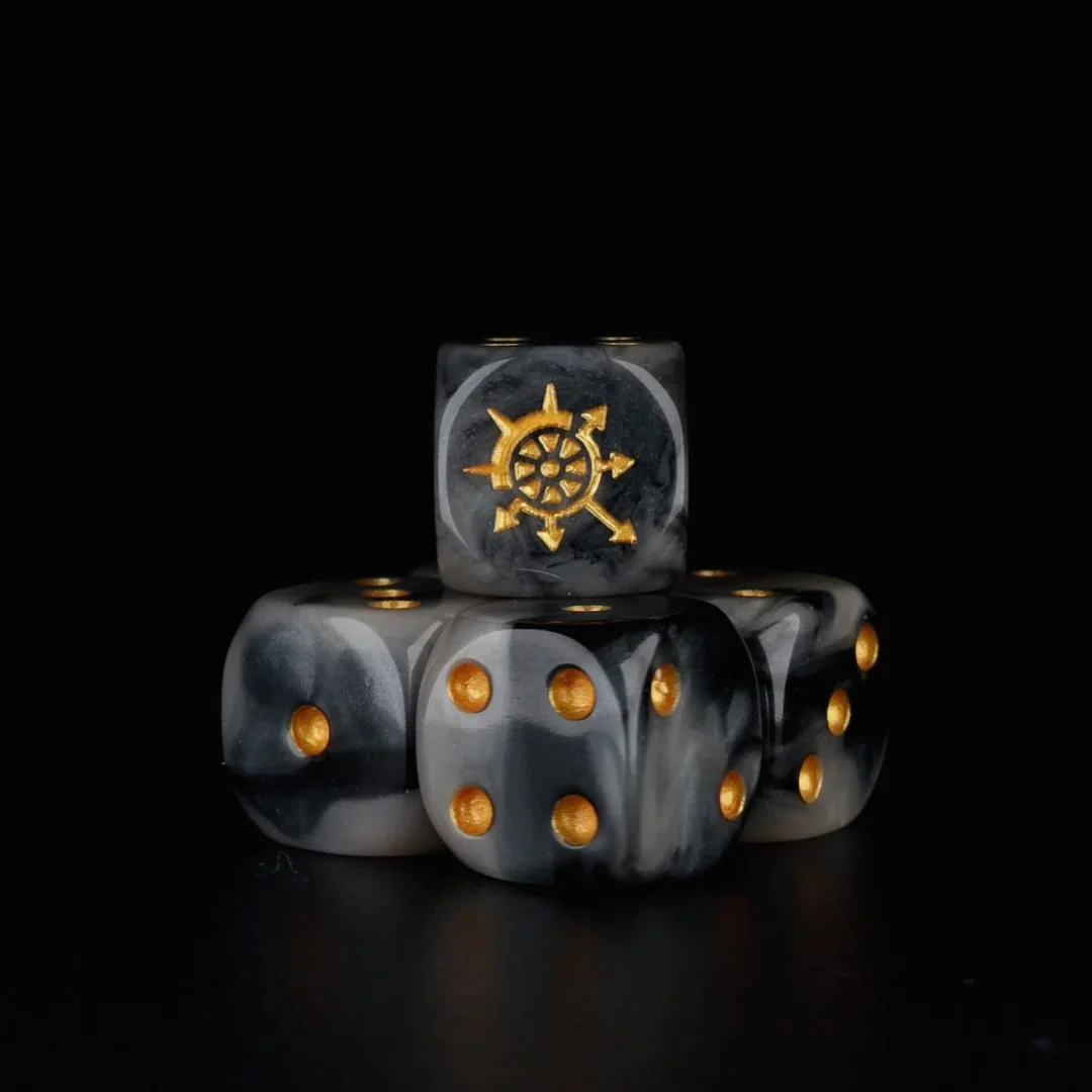 Baron of Dice: Cogs of Chaos Dice - Corrupted Steel - Round Corner (25) - Image 2