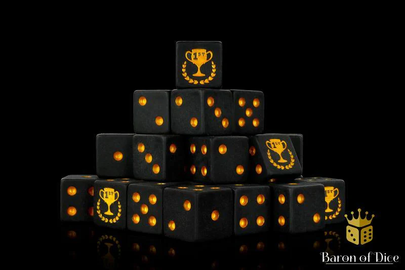 Baron of Dice: First Place 16mm Dice - Square Corner (25)