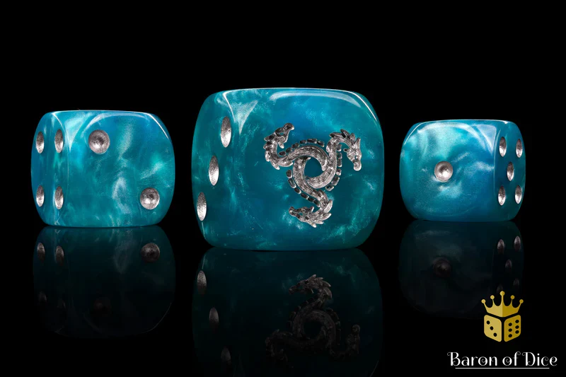 Baron of Dice: Hydra Dice - Serpent Blue - Round Corner (25)