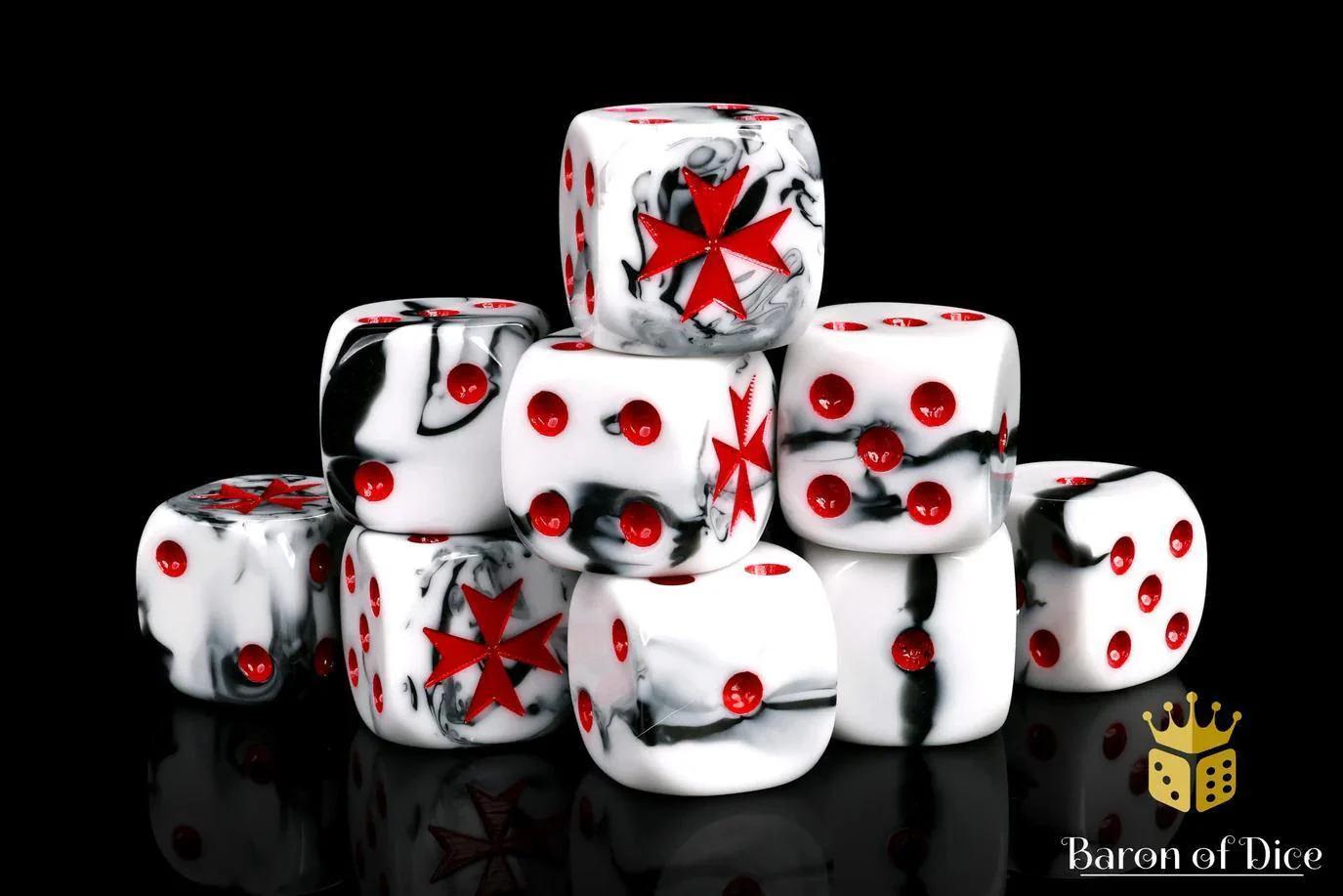 Baron of Dice: Knights Templar - Marbled - Round Corner (25) - Image 2