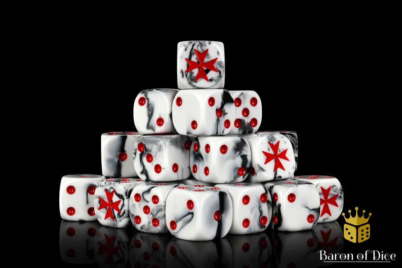 Baron of Dice: Knights Templar - Marbled - Round Corner (25) - Image 3
