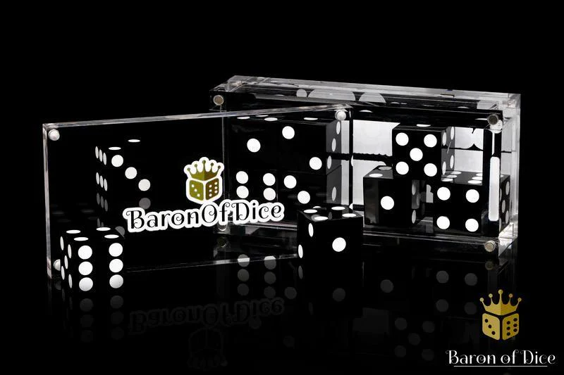 Baron of Dice: Precision Dice - Black - Sharp Edge (10) - Image 2