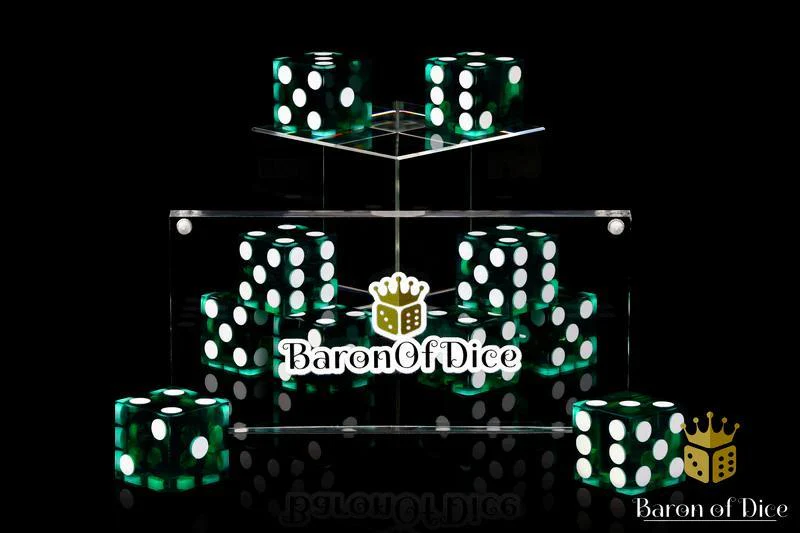 Baron of Dice: Precision Dice - Green - Sharp Edge (10)