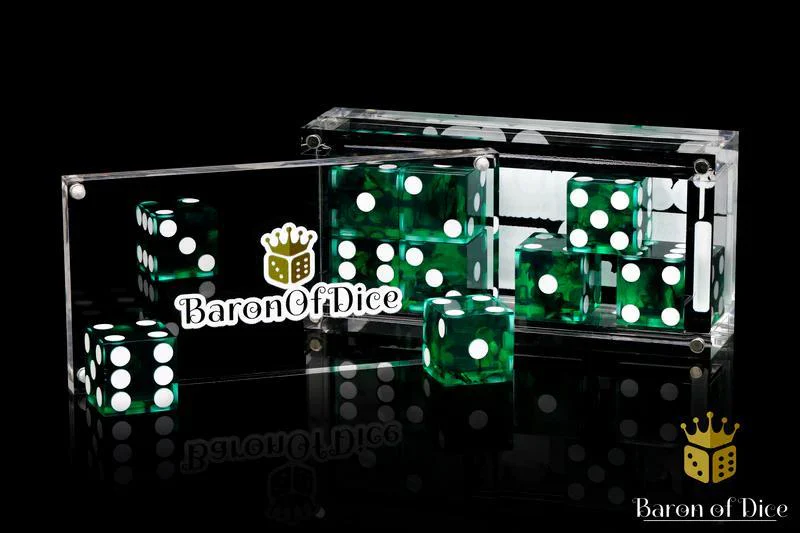 Baron of Dice: Precision Dice - Green - Sharp Edge (10) - Image 2