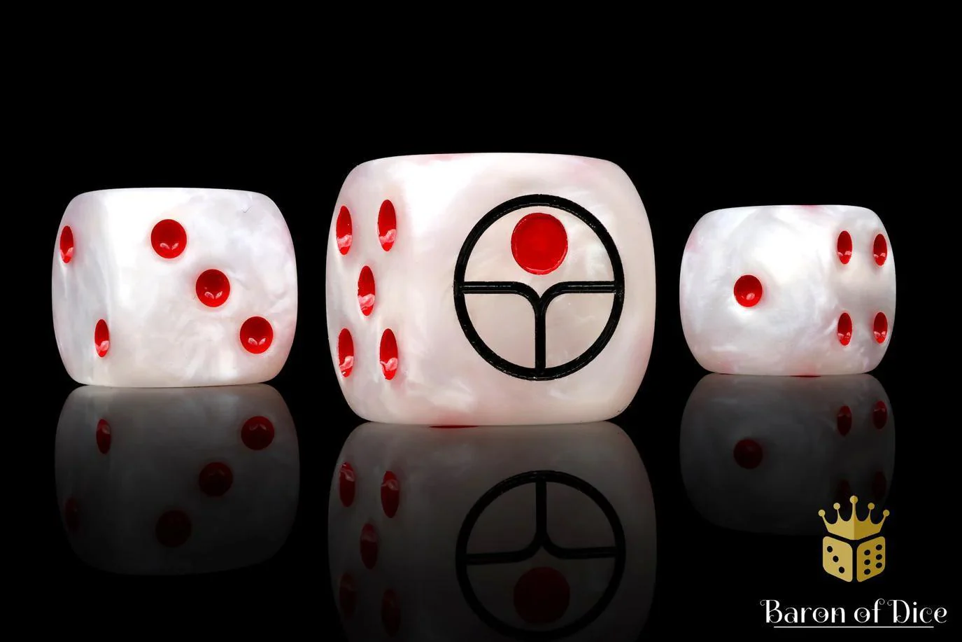 Baron of Dice: Universal Peace Dice - White - Round Corner (25)