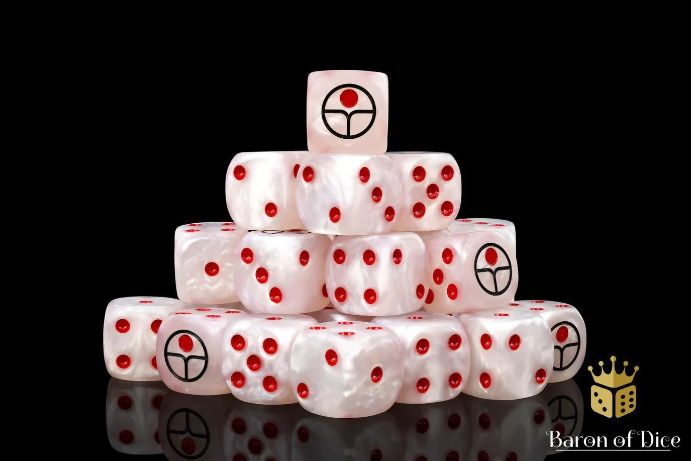Baron of Dice: Universal Peace Dice - White - Round Corner (25) - Image 3