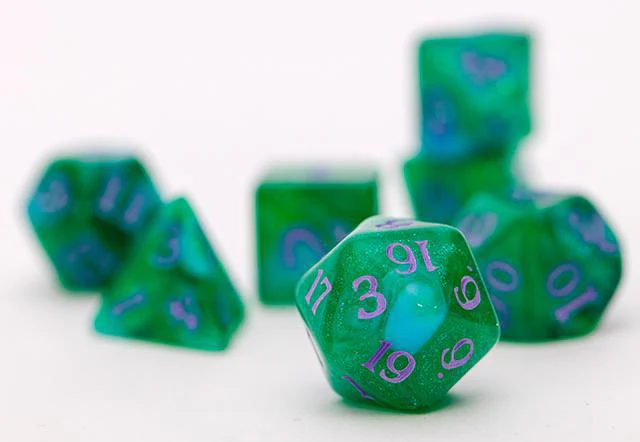 Baron Smelly Bones: Scented Dice - "Blueberry Hag" - Polyhedral 7-set - Image 3