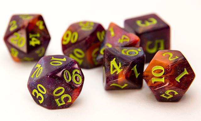 Baron Smelly Bones: Scented Dice - "Pumpkin King" - Polyhedral 7-set - Image 4