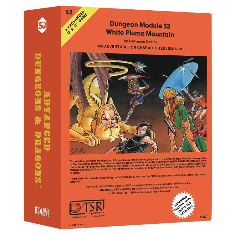 Beadle and Grimm's: Dungeons and Dragons Classic Module Dice Set - White Plume Mountain