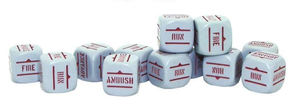 Bolt Action: Order Dice - Grey with Red