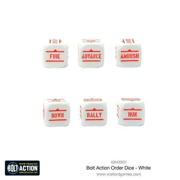 Bolt Action: Order Dice - White - Image 2