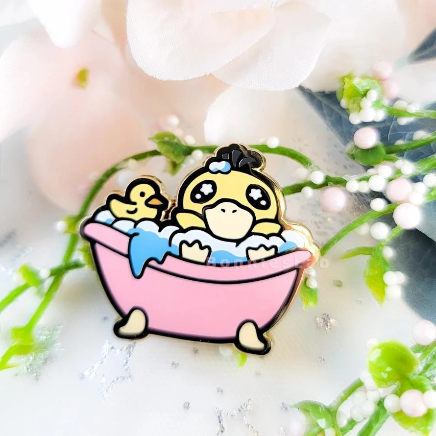 Bonnies Lab: Scrub-A-Psyduck Enamel Pin - Image 2