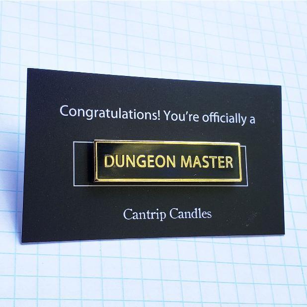 Cantrip Candles: Dungeon Master Badge Pin - Image 2